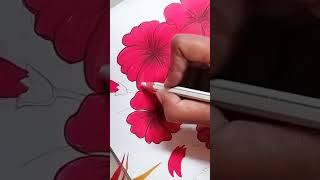 Mandara Fula 🌺youtubeshorts jyotiart painting flowers artbyjyoti0 [upl. by Ennovihs889]