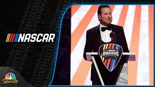 Kurt Busch defines excellence in NASCAR gives thanks for help and support  Motorsports on NBC [upl. by Leirad]