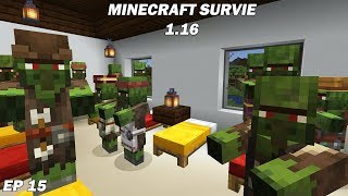 Je transforme mes villageois en Zombies Minecraft Survie 116  EP15 [upl. by Idyh]