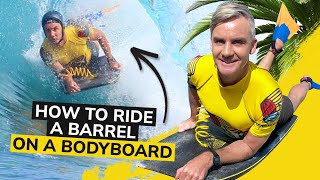 How To Ride A Barrel On A Bodyboard  BodyboardSchool [upl. by Imarej]