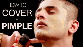 How To Cover A Pimple amp Mild Acne Scarring  Makeup Tutorial For Acne  Makeup for Men  Part 1 [upl. by Wan478]