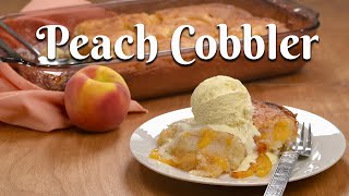 Peach Cobbler Recipe Simple [upl. by Ymeraj]