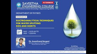 Webinar on quot Electroanalytical Techniques for Water Splitting Dos and Donts” [upl. by Gail]