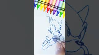 how to draw SONIC  drawing easy  draw for kids [upl. by Nilecoj]