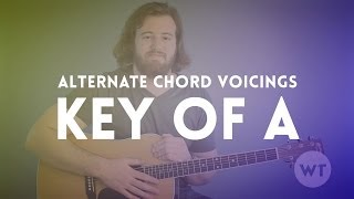 Alternate Chord Voicings  Key of A Guitar Lesson [upl. by Kciderf]