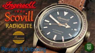 Ingersoll quotScovillquot Radiolite 100m Bronze Automatic Watch  Review amp Unboxing I05001  IN619 [upl. by Scarrow]