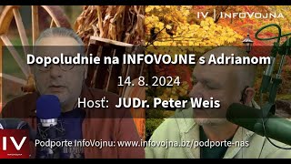 ✅ Dopoludnie na INFOVOJNE s Adrianom  1482024  hosť JUDr Peter Weis [upl. by Annayhs]