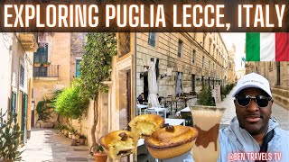 Exploring Puglia Lecce Italy  Trying Italian Pastries amp Caffe Leccese 🇮🇹 [upl. by Eigger669]