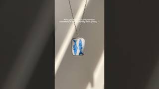 Making of porcelain  sterling silver necklaces 🫶🏼 jewelrymaking smallbusiness metalsmith [upl. by Yenohtna535]