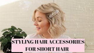 STYLING HAIR ACCESSORIES FOR SHORT HAIR  LAURA BYRNES [upl. by Llennyl]