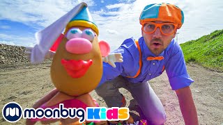 Blippi Visits a Farm and Finds Potato Heads  Moonbug Kids TV Shows  Full Episodes [upl. by Novart43]