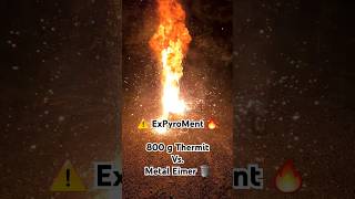 800 g Thermit 🔥 vs Metal Eimer 🗑 Heftige Reaktion 😱🤯  pyrofanatiker87 pyrotechnik experiment [upl. by Yhtamit]