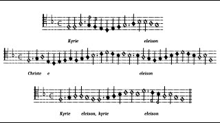 Canon with Diminutions upper fifth  Kyrie eleison Christe eleison Kyrie eleison IMPROVISATION [upl. by Thorndike]