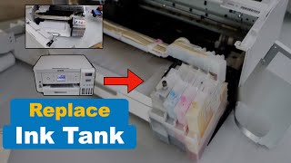 Epson ET 3830 Ink Tank Replacement  Remove Repair or Replace Ink Tanks Epson EcoTank Printers [upl. by Ahsenek]