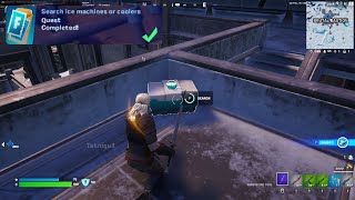 Search ice machines or coolers in Fortnite Week 10 Quest [upl. by Reerg]