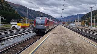 Einfahrt des railjet 691 quotGasteinertalquot am 30102023 in MallnitzObervellach [upl. by Neelahs]