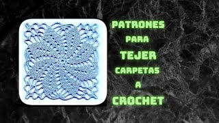 Patrones con diferentes disenos para tejer carpetas a crochet con ganchillo [upl. by Adi]