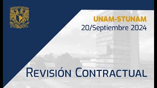 Revisión Contractual STUNAM  UNAM 2024 [upl. by Liggitt]