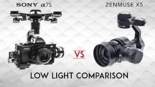 Sony A7s Vs Inspire 1 Pro X5 Low light [upl. by Eixor]