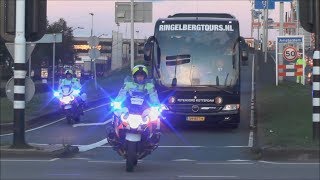 Politie begeleidt spelersbus Feyenoord vanaf Johan Cruijff Arena 867 [upl. by Isej]