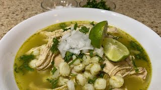 HOW TO MAKE CHICKEN POZOLE VERDE [upl. by Wilkens586]