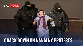 Alexei Navalny dies Russian police crack down on protests as at least 100 arrested [upl. by Hudgens139]