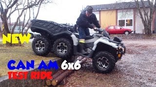 The New Can Am 6x6 Outlander 1000 XT ATV test ride [upl. by Infield862]