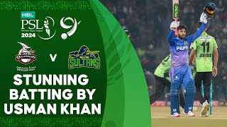 Stunning Batting By Usman Khan  Lahore Qalandars vs Multan Sultans  Match 14  HBL PSL 9  M1Z2U [upl. by Erland]