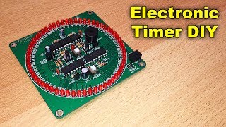 Electronic Timer DIY with NE555  CD4017  CD4069 [upl. by Edlitam]