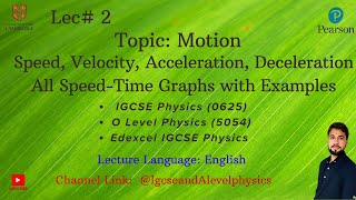 IGCSE Physics Motion Lec2 O level Physics Motion Edexcel Physics Motion SpeedTime Graphs [upl. by Asseret]