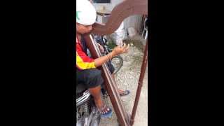 Foreigner in Bohol Philippines  Musician playing Harp [upl. by Lohcin]