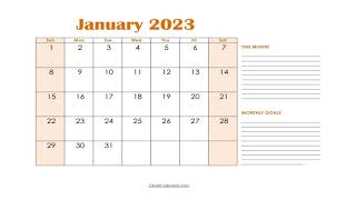 Printable Calendar 2023 with Holidays 2023 Calendar [upl. by Hepza]