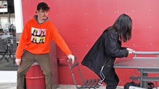 Chair Pulling Prank on Girls 2 [upl. by Sheelah]