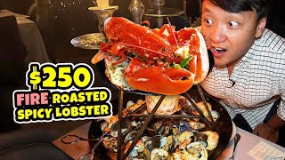 FIRE ROASTED Spicy LOBSTER SEAFOOD TOWER 🦞 Best STEAKHOUSE in Chicago [upl. by Zanahs]