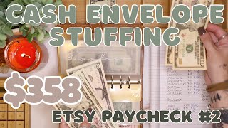 358 Cash Envelope Stuffing  Side Income Sept Paycheck 2  25 Year Old Budgets [upl. by Akerdna]