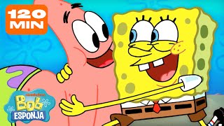 Bob Esponja  120 MINUTOS de Bob Esponja y Patricio 💛💖  Bob Esponja en Español [upl. by Steffane]