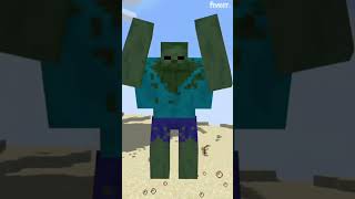 Never Mess with Minecraft Zombie shorts animation [upl. by Atinyl]