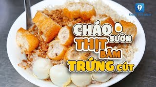 Ấm bụng với bát CHÁO SƯỜN THỊT BĂM TRỨNG CÚT ngay khu Đống Đa Hà Nội  Feedy TV [upl. by Mahsih]