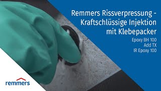 Remmers Rissverpressung  Kraftschlüssige Injektion mit Klebepacker [upl. by Siddra]