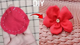 How To Make a Flower🌼With Circle  How To Make Flower With Compass  How To Make Flower With Cloth [upl. by Sexton502]