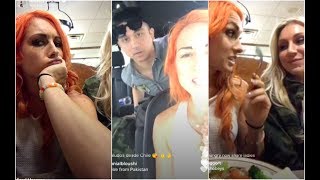 Becky Lynch hitting the road with Charlotte and TJP for Smackdown Live [upl. by Valentin]