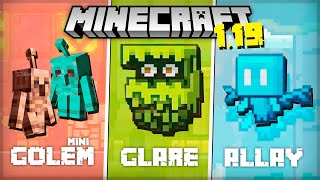 TESTANDO OS NOVOS MOBS do MINECRAFT 119  Glare Allay Copper Golem [upl. by Knowland592]