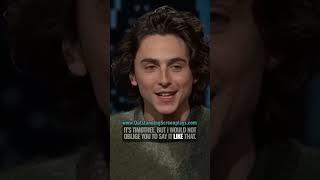 Timothée Chalamet on his name pronunciation [upl. by Nnahs447]