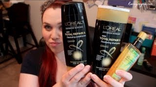 LOreal Advanced Haircare Total Repair 5  REVIEW [upl. by Pacorro]