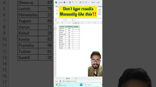 Dont type results in Excel‼️Instead Use Amazing Function exceltips exceltutorial excel shorts [upl. by Aihtyc]