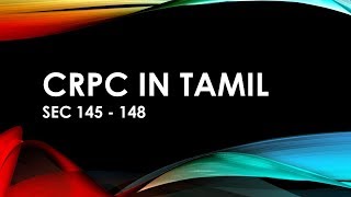 CRPC in Tamil Part 25 [upl. by Naegem]