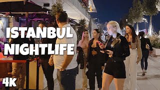 4K 🦊 Istanbul Walk Nightlife from Karakoy to Galataport  Walking Tour [upl. by Haymes]