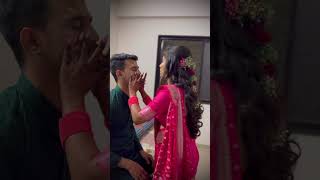 Engagement makeup 💕shortvideo youtubeshorts poojufam couple couplegoals [upl. by Aicrop667]