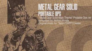 METAL GEAR SOLID PORTABLE OPS Main Theme AKA Showtime extended alternative version [upl. by Essa]