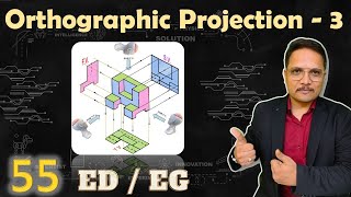 3 Orthographic Projection Basics Drawing Process amp Solved Example Explained [upl. by Akkin]